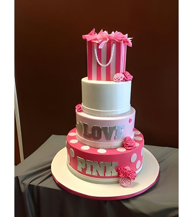 VS Pink Bridal Shower Cake, Bridal Shower Cakes