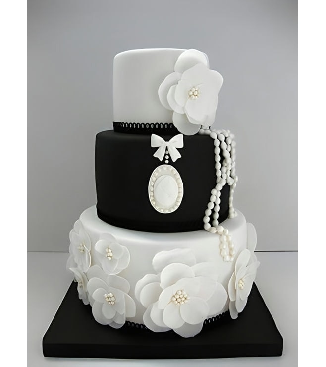 Floral Tiered Bridal Shower Cake