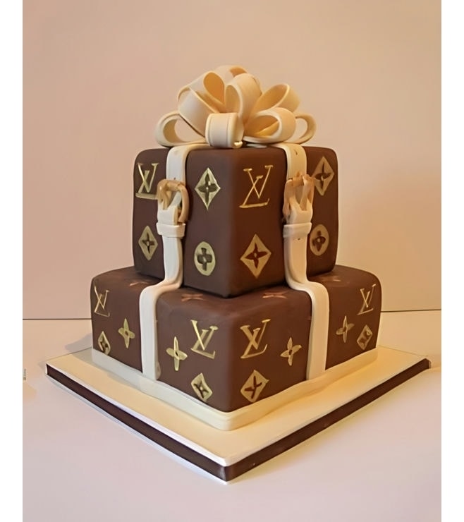 Louis Vuitton Stacked Box Cake