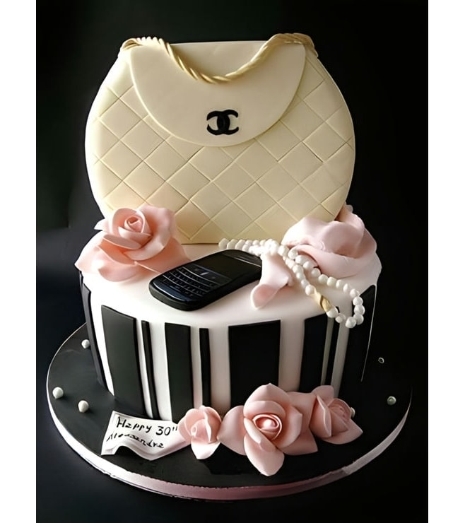 Soft Chanel Stack Bridal Shower Cake, Bridal Shower Cakes