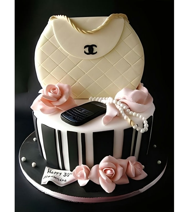 Soft Chanel Stack Bridal Shower Cake