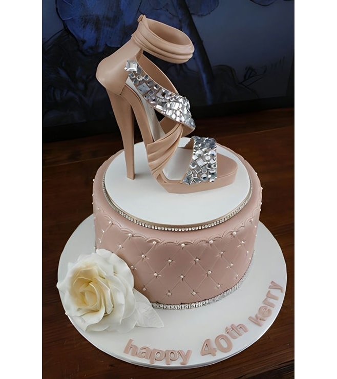 Diamond Crusted Heels Bridal Shower Cake