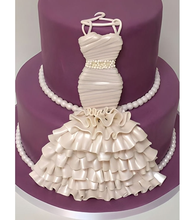Laveder Drape Bridal Shower Cake, Bridal Shower Cakes