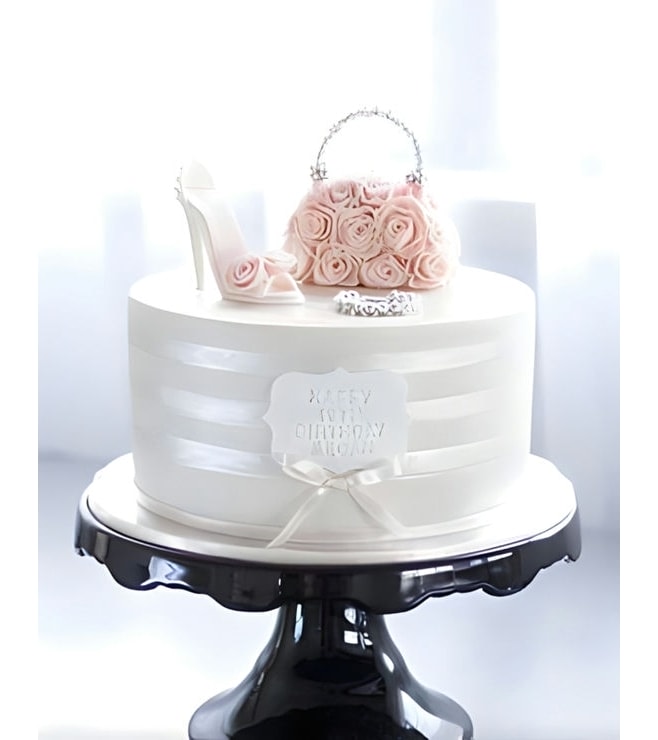 Chic Rose Purse Bridal Shower Cake