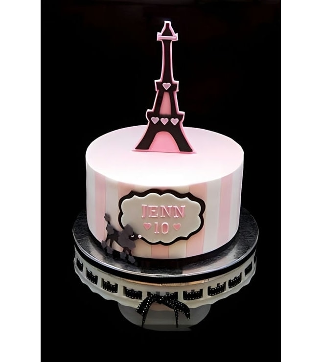 Midnight in Paris Bridal Shower Cake, Bridal Shower Cakes