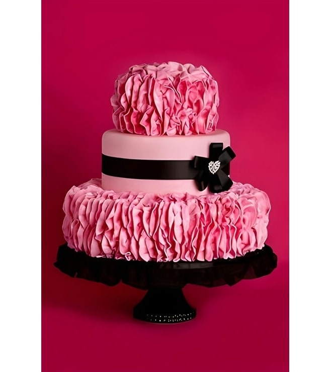 Pink Wild Flowers Bridal Shower Cake, Bridal Shower Cakes