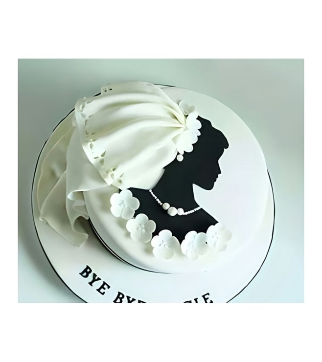 Bride Silhouette Bridal Shower Cake