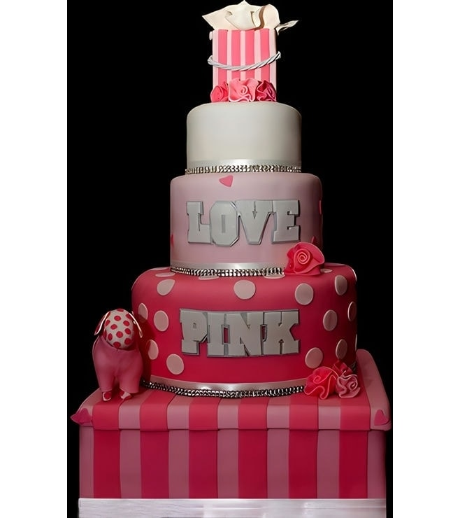 Victoria's Secret Pink Stack Birthday Cake, Cakes for Kids