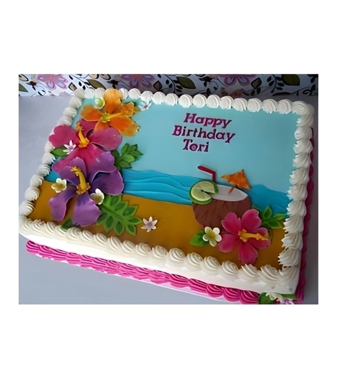 Tropical Chilling Birthday Cake, Cakes for Kids