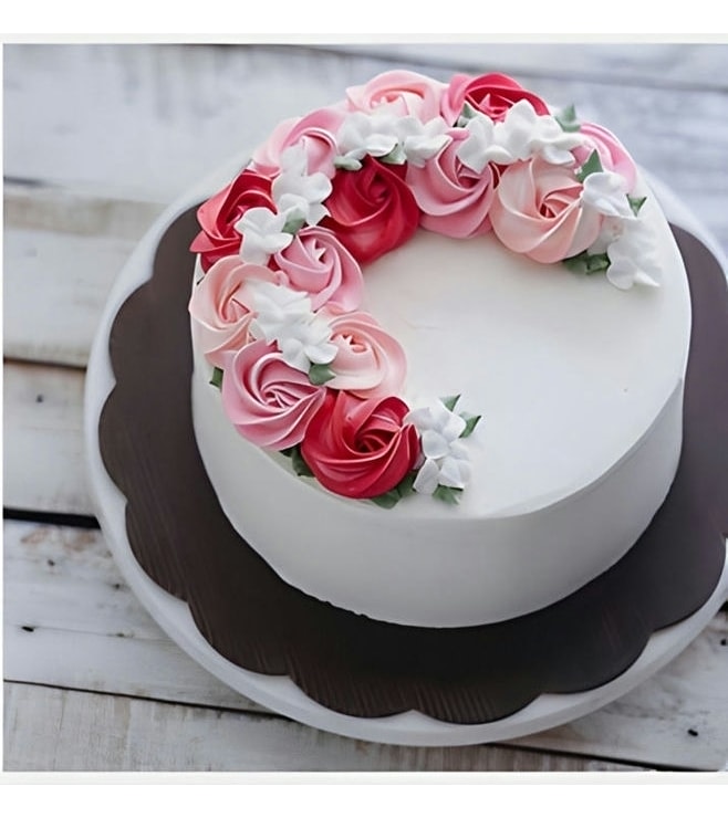 Rose Wreath  Cake