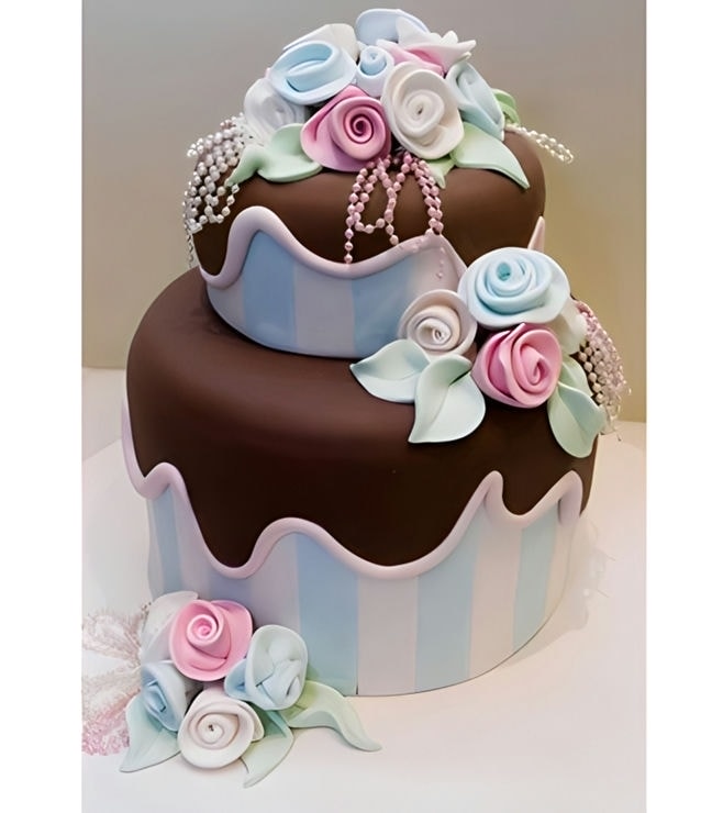 Pastel Roses Cake