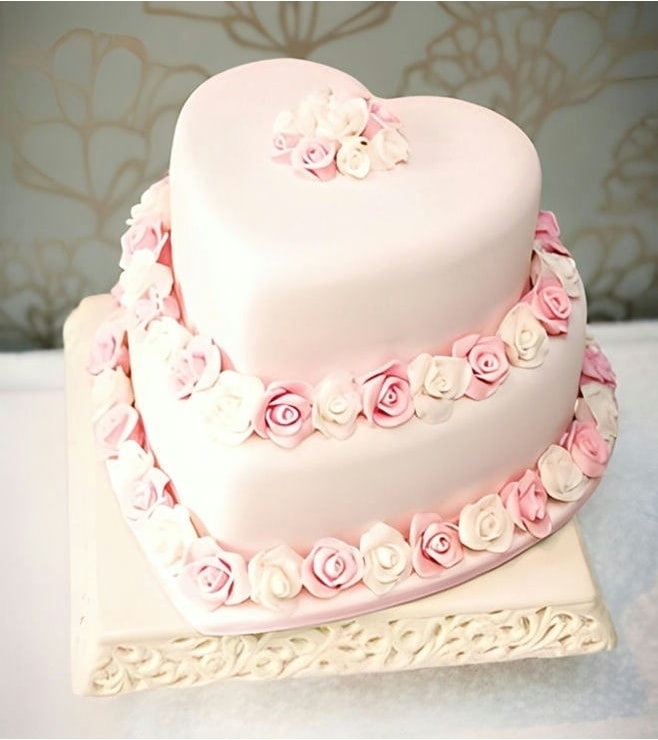 Pretty in Pink Hearts and Roses Cake, Rose Cakes