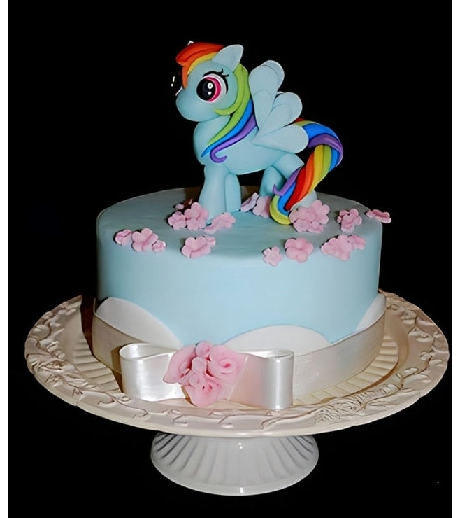 Rainbow Dash Pink Petals Cake