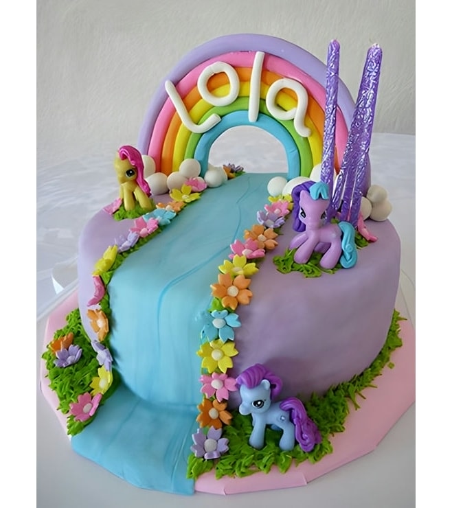 MLP Rainbow Stream Cake, Little Pony Cakes