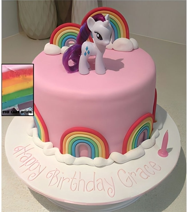 Rarity Rainbow MLP Cake
