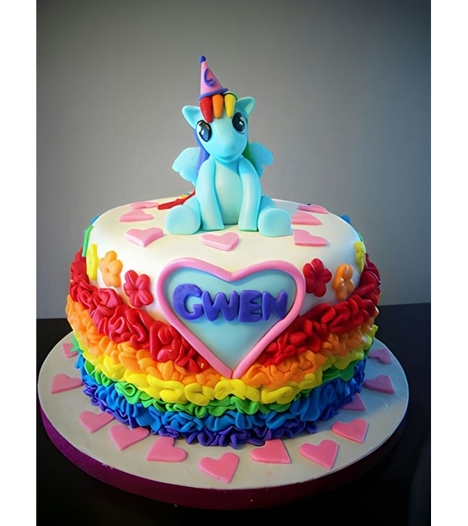 Rainbow Dash Sitting Pretty Cake