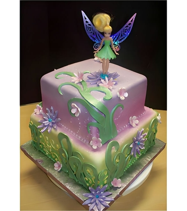 Tinkerbell Floral Stack Cake, Fairy Cakes