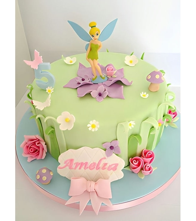 Tinkerbell Pastel Garden Cake