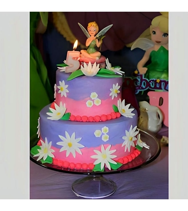 Tinkerbell Color Blend Tier Cake, Fairy Cakes