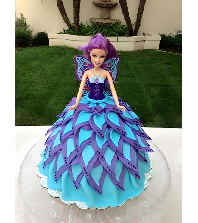 Blue Fairy Blossom Cake