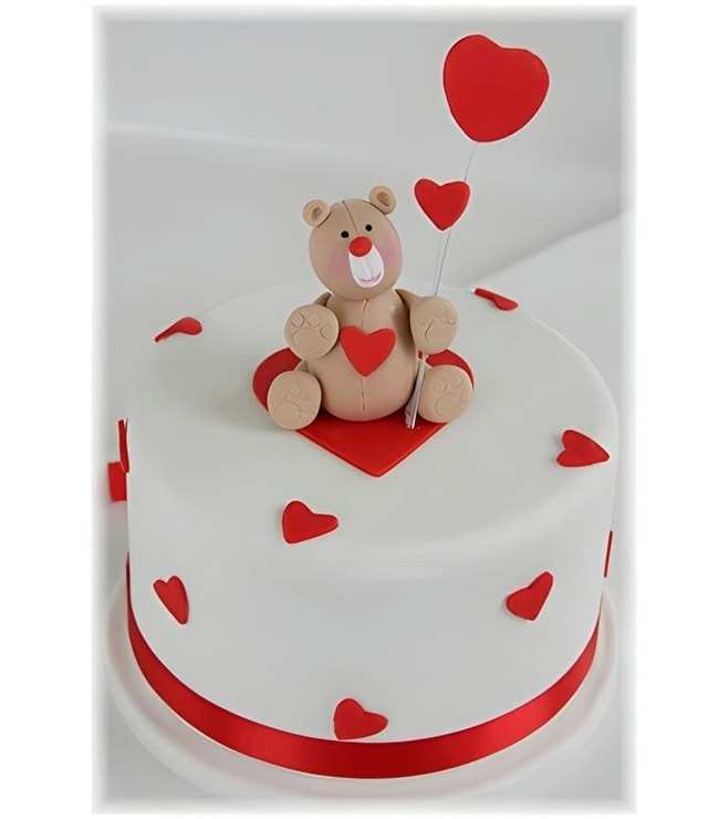 Teddy Bear Lover Cake, Heart Shaped Cakes