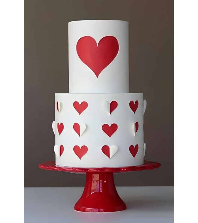 Cut Out Hearts Cake