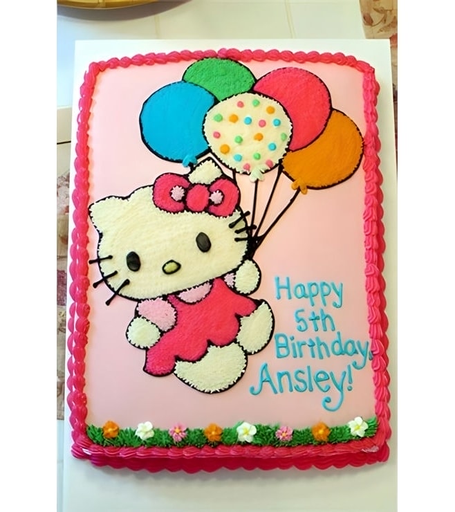 Classic Hello Kitty Sheet Cake, Cat Cakes