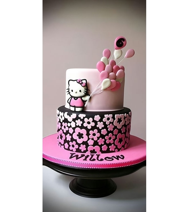 Floating Balloons Hello Kitty Cake, Cat Cakes