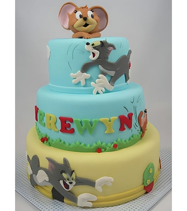 Tom and Jerry Tier Chase Cake, Cat Cakes