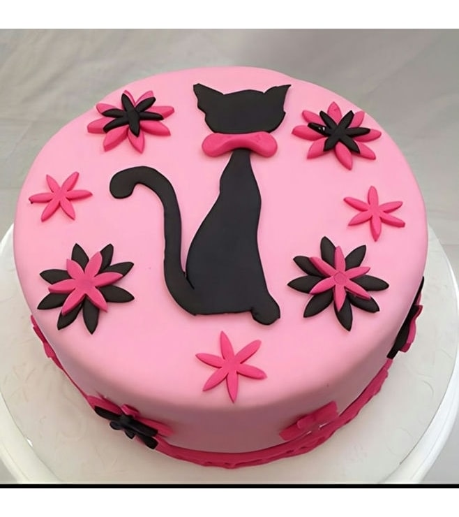 Long Black Cat Cake