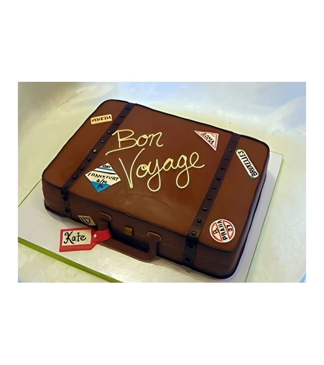 Bon Voyage Luggage Farewell Cake