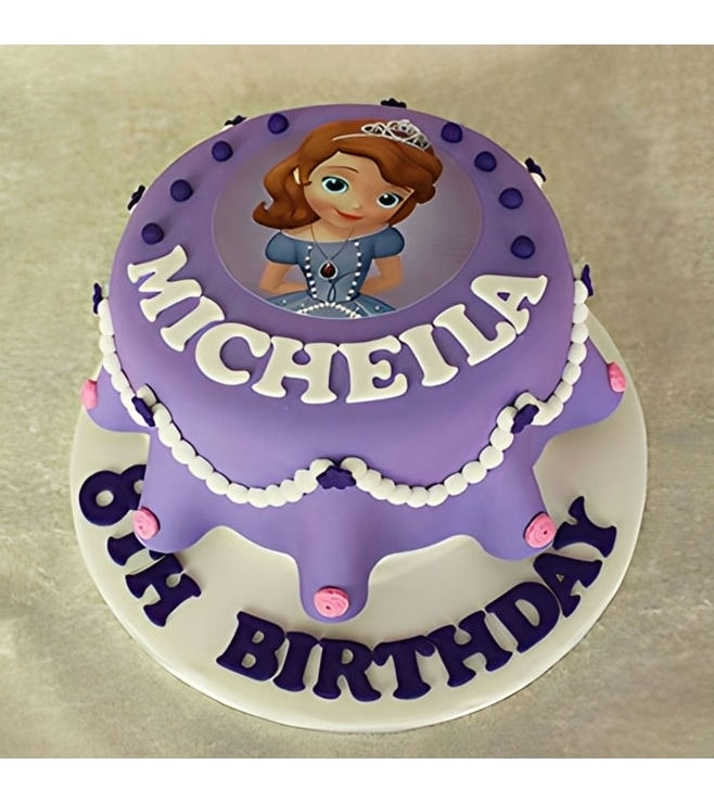 Sophia the First Lavender Drape Birthday Cake, Princess Sophia Cakes