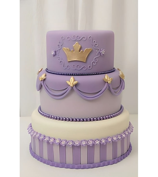 Lavender Princess Tiered Cake, Girl
