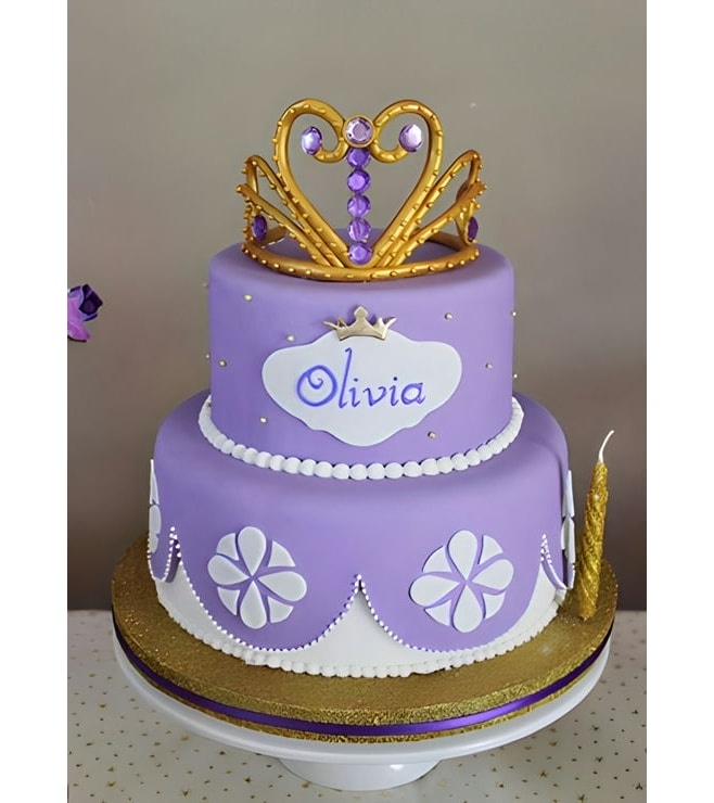 Lavender Princess Crown Cake, Princess Sophia Cakes