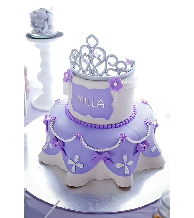 Purple Princess in Training Birthday Cake, Princess Sophia Cakes