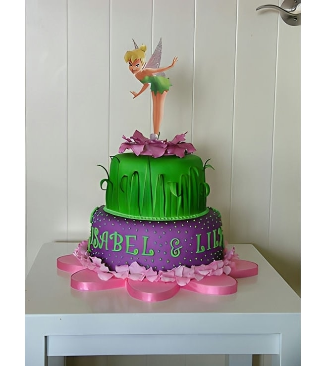 Tinkerbell Flower Pedastal Cake, Tinkerbell Cakes