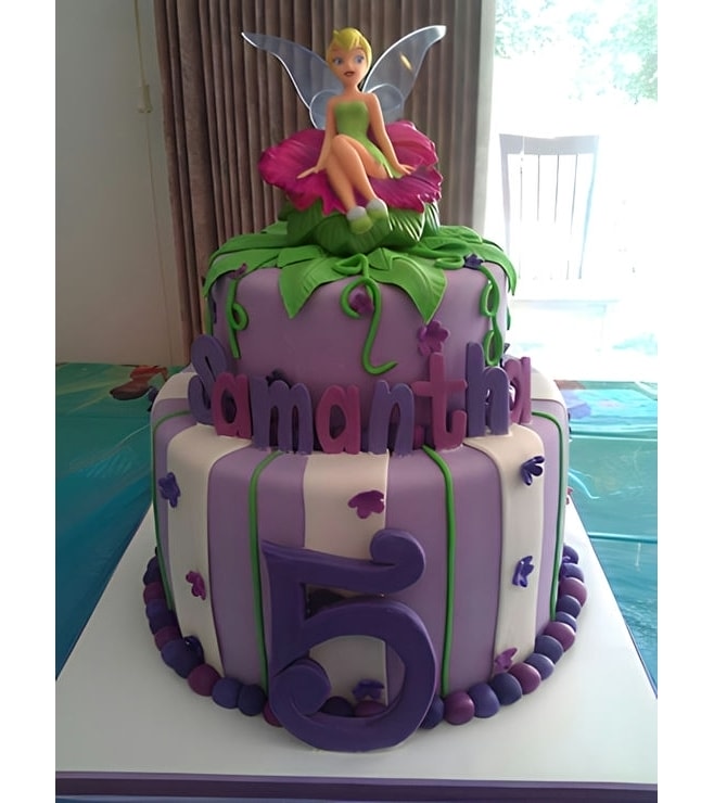 Tinkerbell Lavender Stack Cake, Tinkerbell Cakes