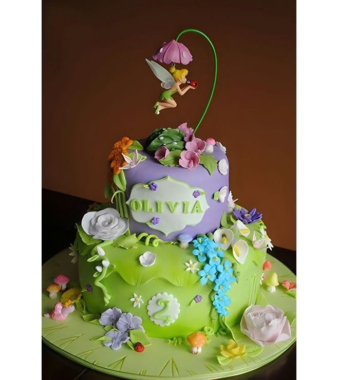 Tinkerbell Neverland Garden Birthday Cake, Tinkerbell Cakes