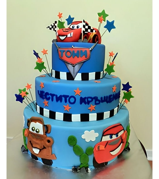 Disney Cars Birthday Stack Cake, Mcqueen Cakes