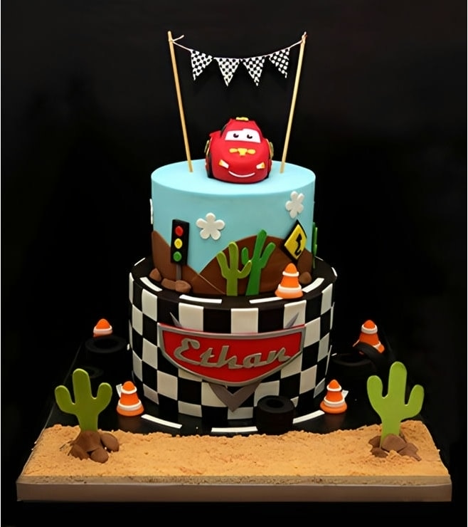 Disney Cars Raceway Cake, Mcqueen Cakes