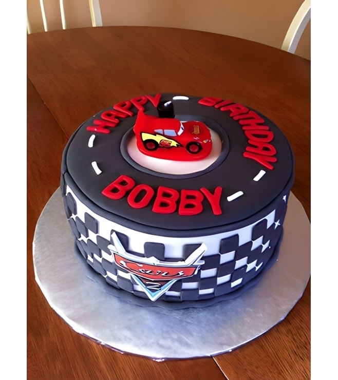 Lightning McQueen Race Day Cake