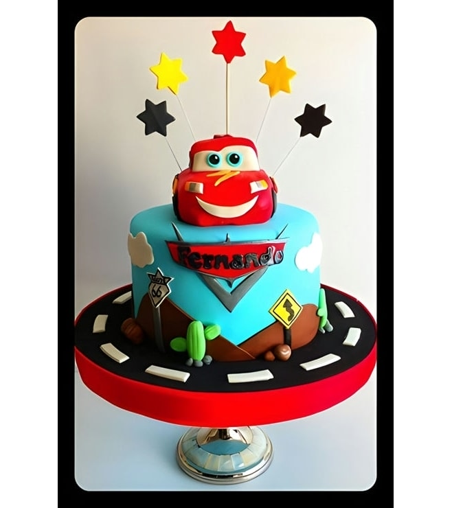 Lightning McQueen Star Racer Cake