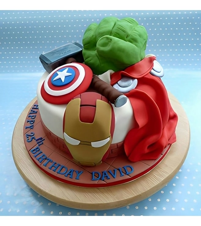 Avengers Assemble Birthday Cake, Cartoons