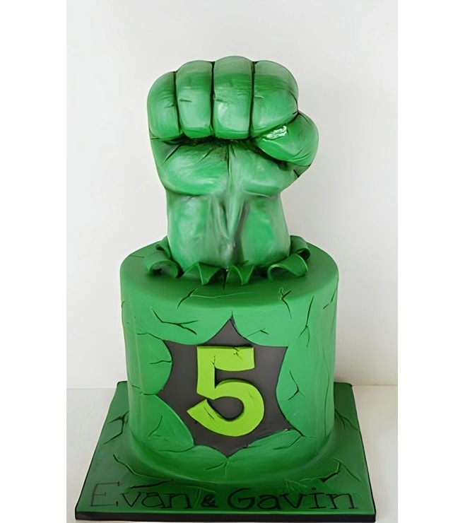 Hulk Smash Birthday Cake
