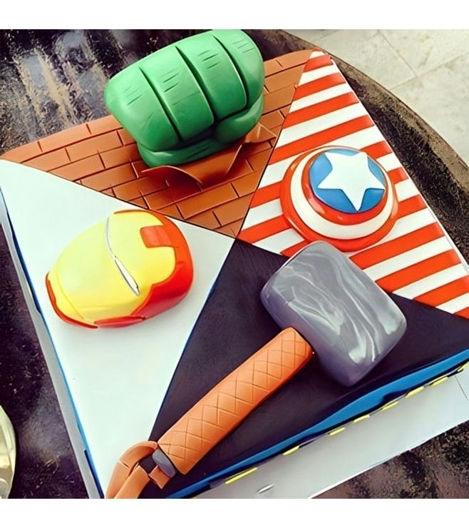 Avengers Collage Cake, Superhero Cakes