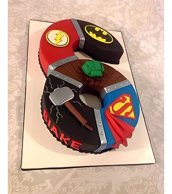 Avengers Age Collage Cake, Superhero Cakes