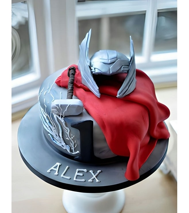 Thor the God of Thunder Birthday Cake, Superhero Cakes