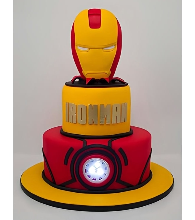 Iron Man Tiered Costume Cake, Superhero Cakes