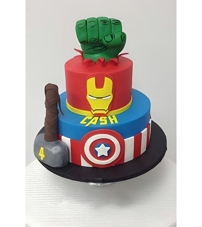 Avengers Triple Stack Cake, Superhero Cakes