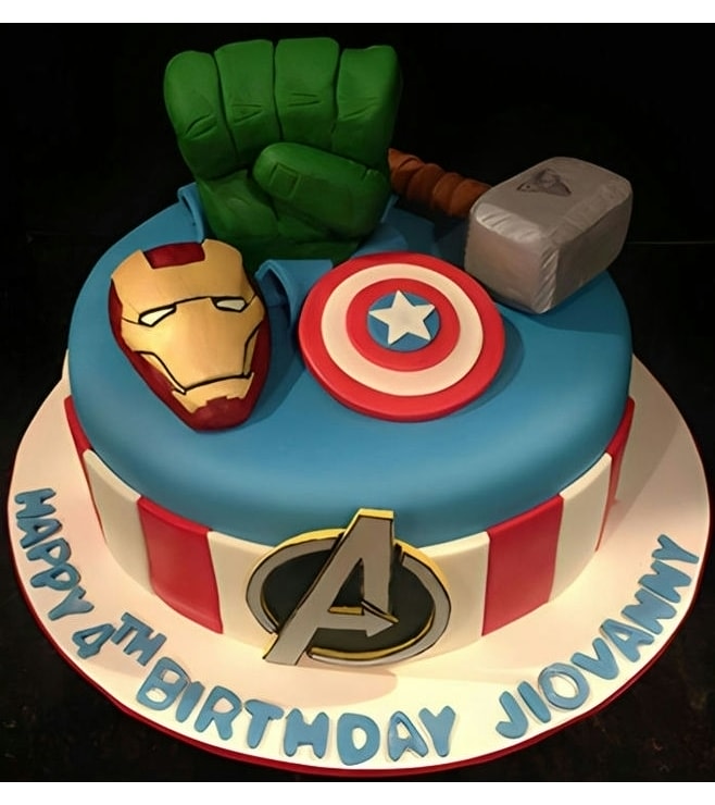 Avengers United Birthday Cake